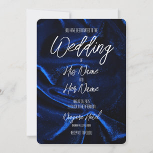 Invitación Textura de terciopelo azul oscuro