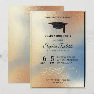Invitación Textura dorada