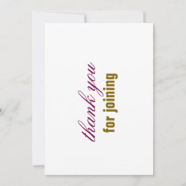 Invitación thank you card