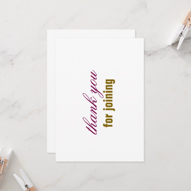 Invitación thank you card (Anverso/Reverso In Situ)