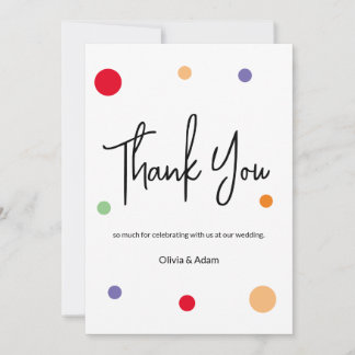 Invitación Thank You Card for wedding