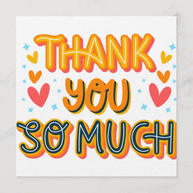 Invitación Thank you so much  (Anverso)