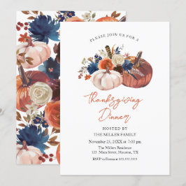 Invitación Thanksgiving Dinner Pumpkins Invitation