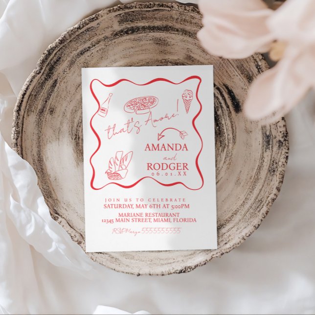 Invitación That’s Amore Italian Doodles Wedding (Subido por el creador)