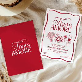 Invitación That’s Amore Red Bridal Shower