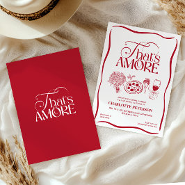 Invitación That’s Amore Red Bridal Shower