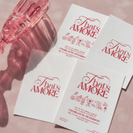 Invitación That’s Amore Red Bridal Shower invitation