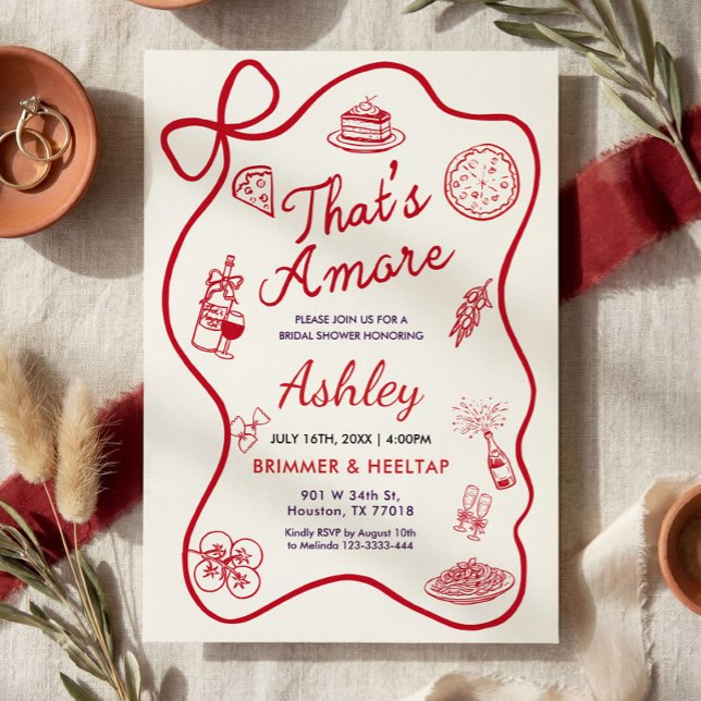 Invitación That's Amore Bridal Shower Invitation (Subido por el creador)