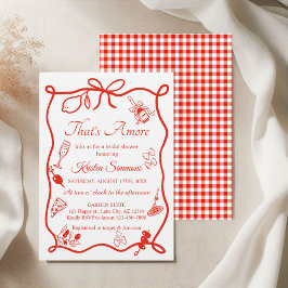 Invitación That's Amore Caprichosa Pizza Italiana Despedida d