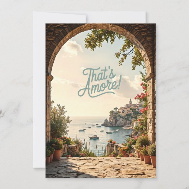 Invitación That's Amore Italian Coast Bridal Shower (Anverso)