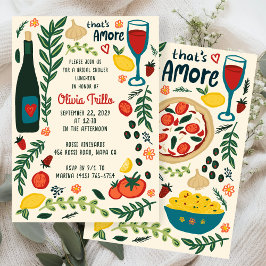 Invitación That's Amore Italian Food CUSTOM Bridal SHower 
