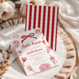 Invitación That's Amore Italian Hand drawn Bridal Shower