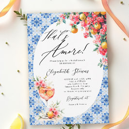 Invitación Thats Amore Italian Lemon Floral Bridal Shower 