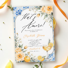 Invitación Thats Amore Italian Themed Floral Bridal Shower 