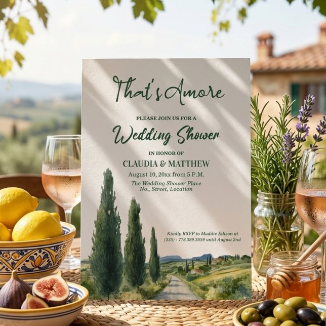 Invitación That's Amore Italian View Wedding Shower (Subido por el creador)