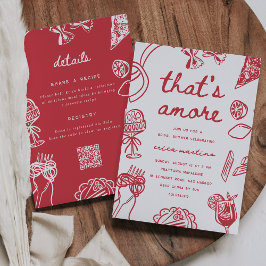 Invitación "That's Amore" Whimsical Italian Bridal Shower