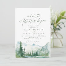The Adventure Begins Mountain Rustic Wedding