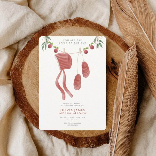 Invitación The apple of our eye baby shower (Subido por el creador)
