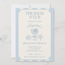Invitación The Bach Club Bachelorette Itinerary and