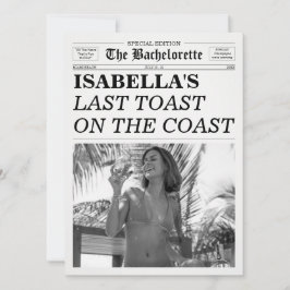 Invitación The Bachelorette Newspaper Last Toast On The Coast