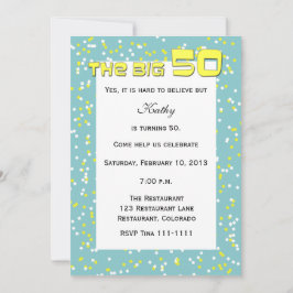 Invitación "The BIG 50" 50th Birthday Invitation — Confetti