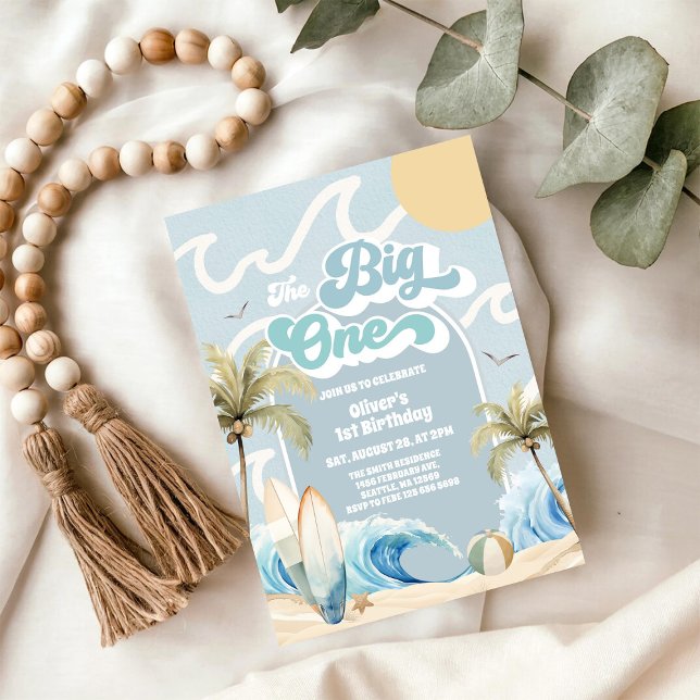 Invitación The Big One Beach Party Summer 1st Birthday  (Subido por el creador)