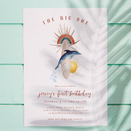 Invitación The Big One | Cumpleaños Retro de Verano Surf