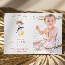 Invitación The Big One | Cumpleaños Retro de Verano Surf