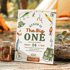 Invitación The Big One Fishing Birthday Invitation