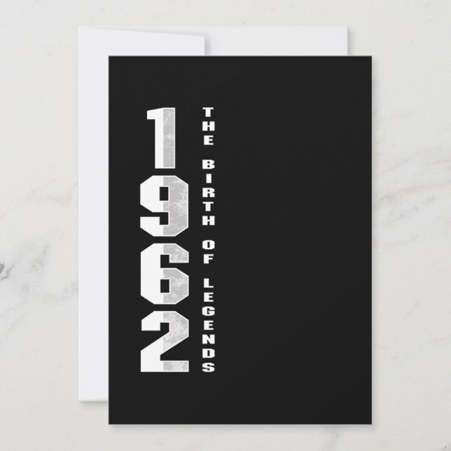 Invitación The Birth Of Legends 1962 58 th Birthday Gift (Anverso)