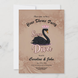 Invitación The black swan, queen of the water. 