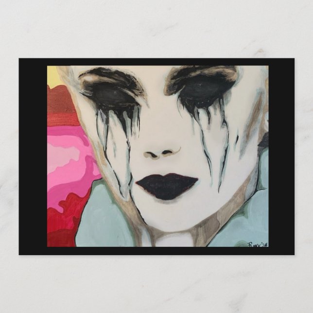 Invitación ‘the Chill’ Painting on a Small-Scale Print  (Anverso)