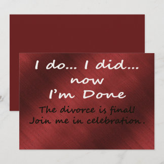 Invitación The Divorce is Final