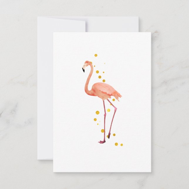 Invitación The elegant flamingo (Anverso)