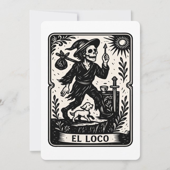 Invitación The Fool Tarot Card Art Print (Anverso)
