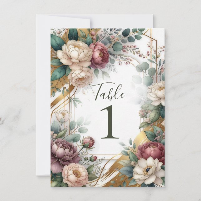 Invitación The Gilded Secret Garden Floral Glam Wedding  (Anverso)
