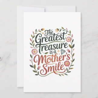 Invitación The Greatest Treasure Is A Mother's Smile