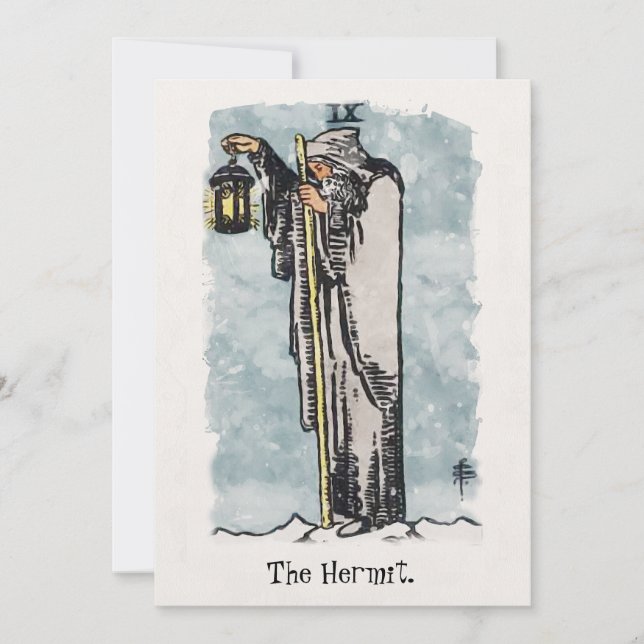 Invitación The Hermit Tarot Card Painting (Anverso)