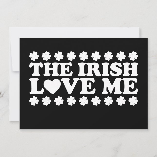 Invitación The Irish Love Me Shamrock St Patrick's Day Retro (Anverso)