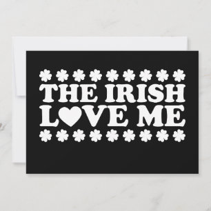 Invitación The Irish Love Me Shamrock St Patrick's Day Retro