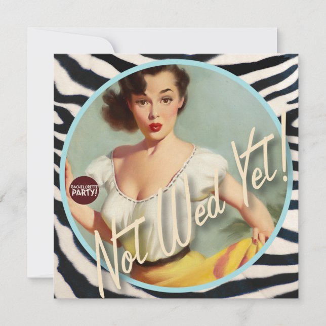 Invitación The Kitsch Bitsch : ¡No casada aún! (Anverso)