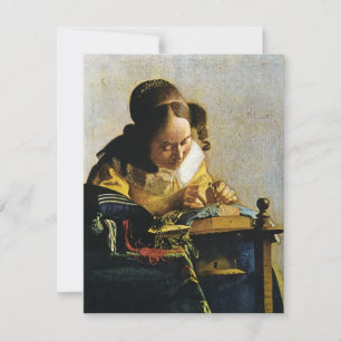 Invitación The Lacemaker de Johannes Vermeer (alrededor de 16