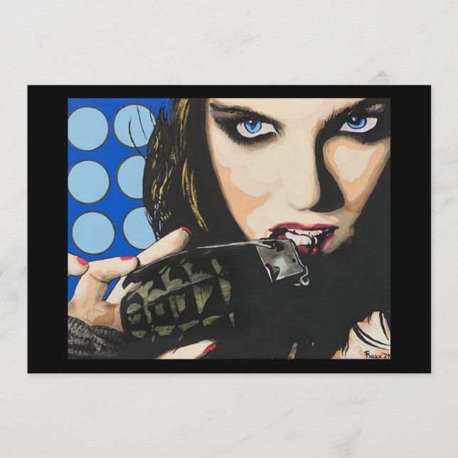 Invitación ‘The Last Straw’ Painting on a Small-Scale Print  (Anverso)