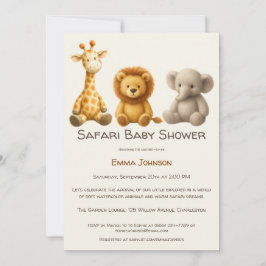 Invitación The Little Explorer | Safari Friends Baby Shower