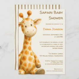 Invitación The Little Explorer | Safari Friends Baby Shower