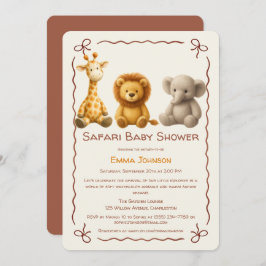 Invitación The Little Explorer | Safari Friends Baby Shower