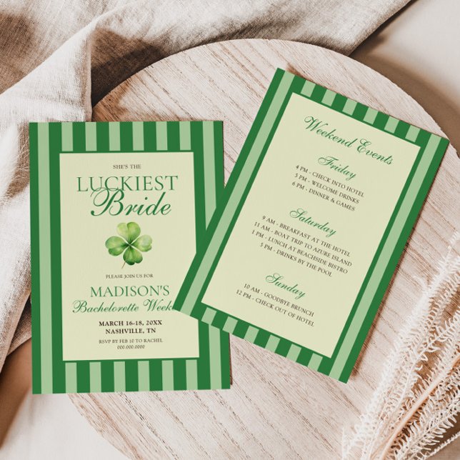 Invitación The Luckiest Bride Bachelorette Weekend (Subido por el creador)