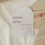 Invitación The Modern Neutral Arch Wedding Invitation<br><div class="desc">Minimalist wedding invitation featuring a modern arched design and neutral color palette. This elegant die-cut invitation with rounded arch edges creates a clean,  sophisticated look that works beautifully for contemporary,  minimalist,  or neutral-tone weddings. Perfect for couples who love timeless design with a modern touch.</div>