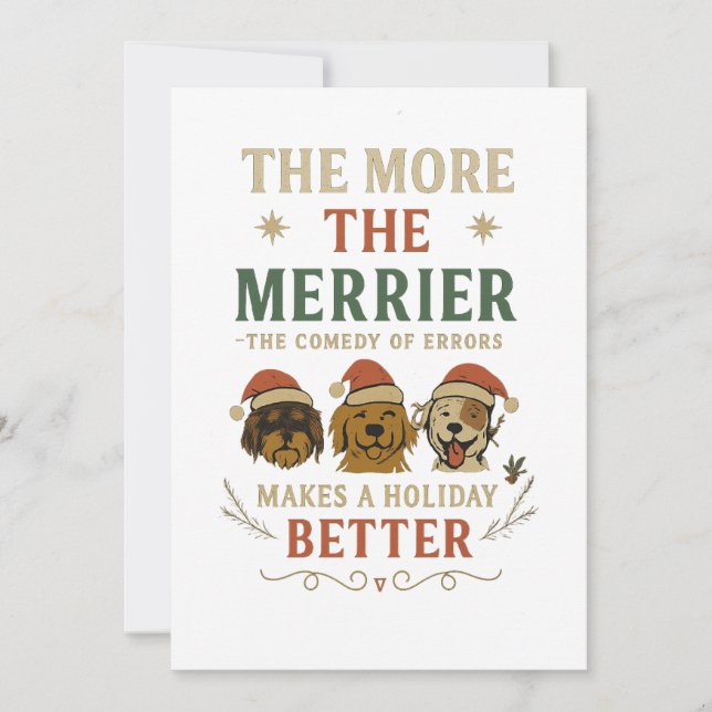 Invitación The more the merrier makes the holiday better (Anverso)