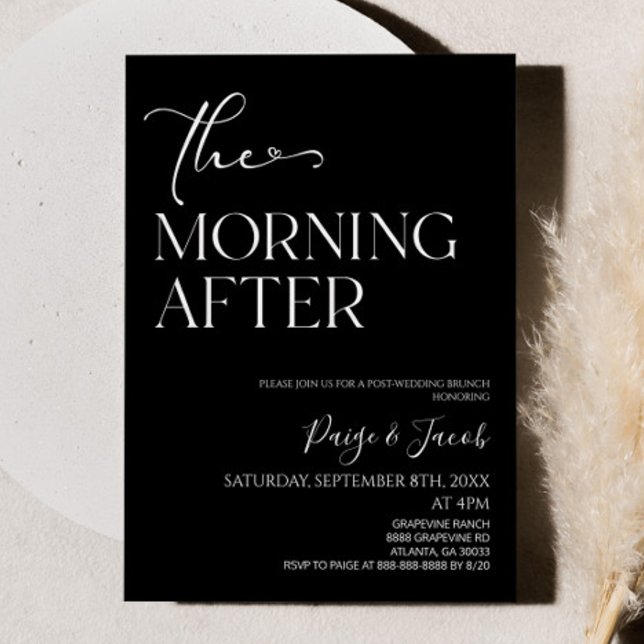 Invitación The Morning After Minimalist Post Wedding Brunch (Subido por el creador)